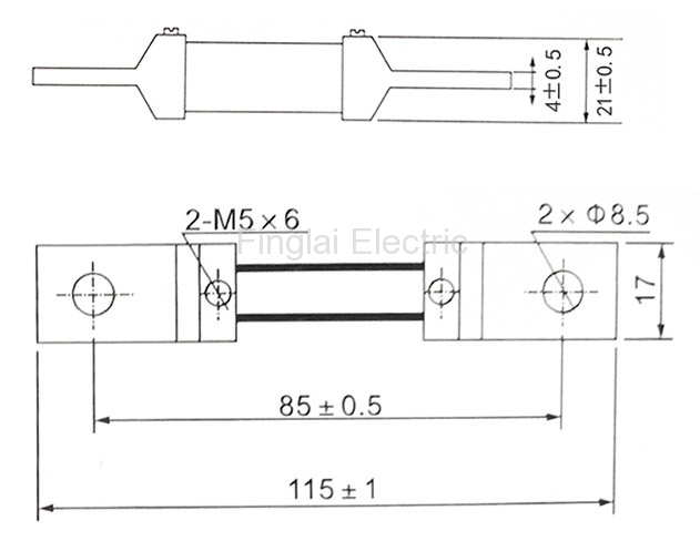 Fielect 200A 75mV DC Current Shunt Resistor - FL-2 Model For Ammeter Measurement