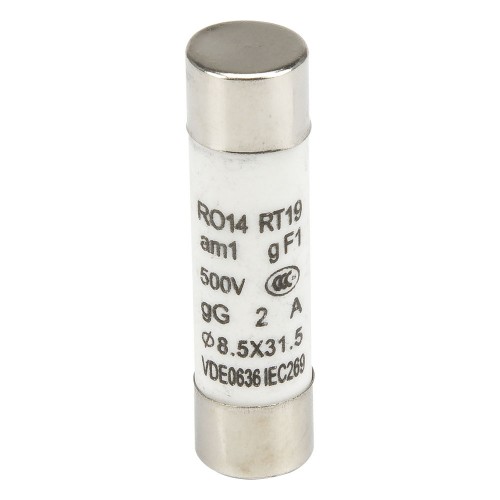 R014 8.5x31.5mm 2A 500V ceramic tube fuse