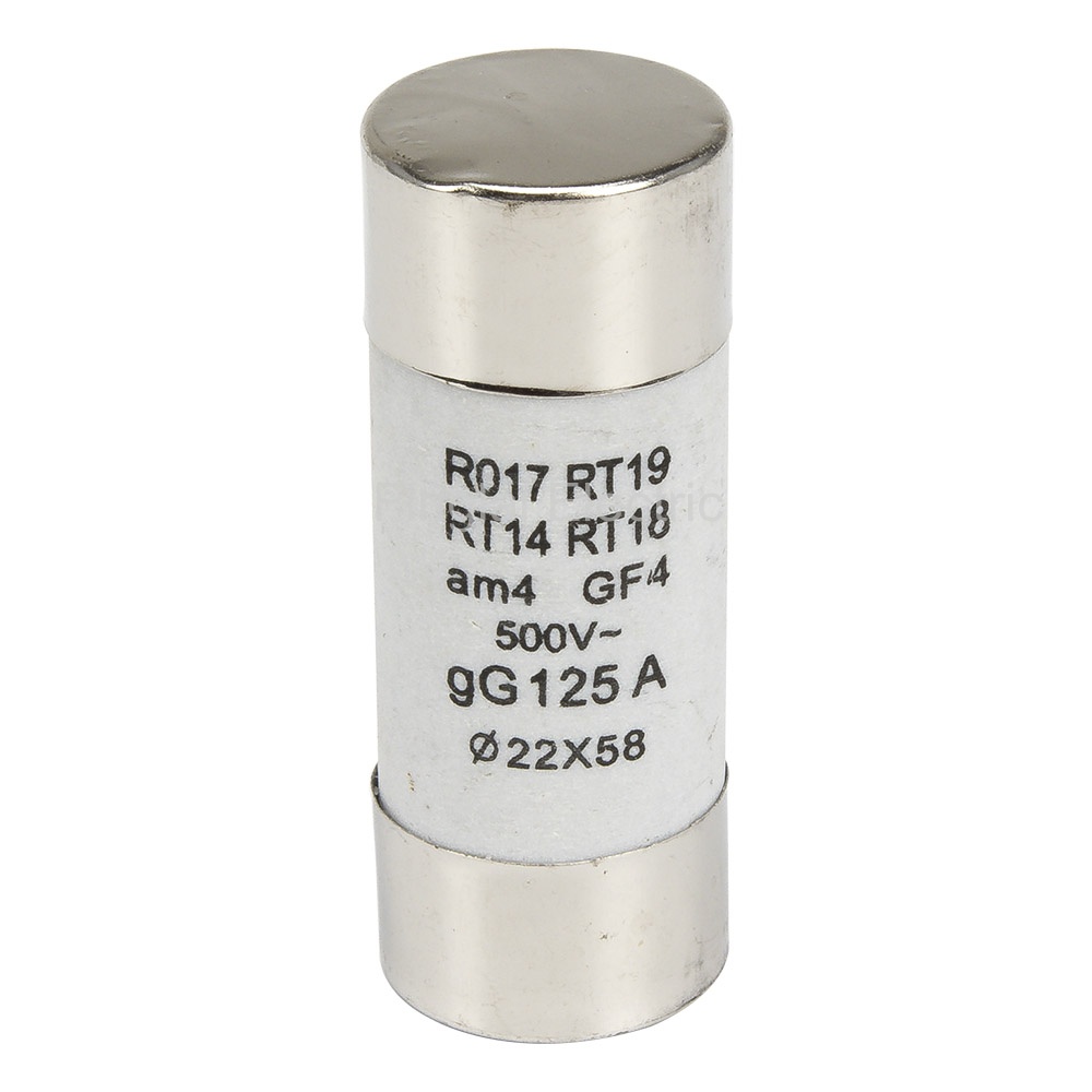 R017 22*58mm 125A 500V ceramic tube fuse