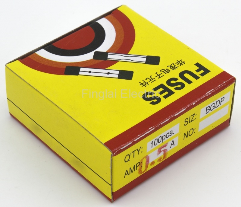 FTF01520 0.5A 250V 5*20mm fast blow glass tube fuse