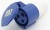 223L 32A 2P E 3 pin 220-240V IP44 single phase splashproof industrial connector coupler with cable sleeve
