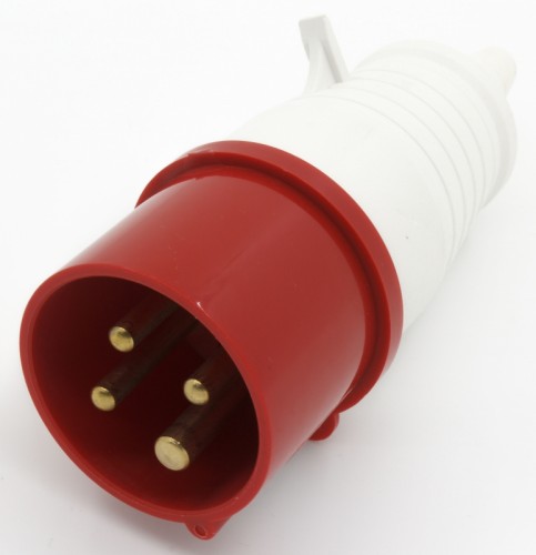 014L 16A 3P E 4 pin 380-415V IP44 three phase splashproof industrial plug with cable sleeve