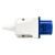 113L 16A 2P E 3 pin 220-240V IP44 single phase splashproof industrial surface mounting socket with cable sleeve