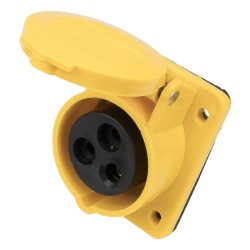 CM1-413-4, CM1-423-4 industrial flush mounting angled socket