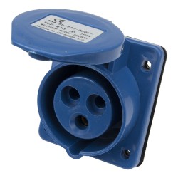 CM1-413, CM1-423 industrial flush mounting angled socket