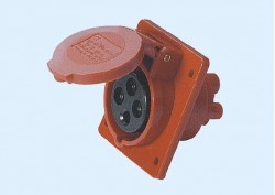 CM1-414, CM1-424 industrial flush mounting angled socket