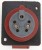 415 16A 3P N E 5 pin 220-380V/240-415V IP44 three phase splashproof industrial flush mounting angled socket