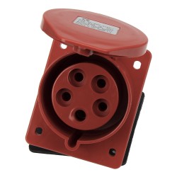 CM1-415, CM1-425 industrial flush mounting angled socket