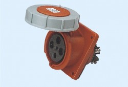 CM1-434, CM1-444 industrial flush mounting angled socket