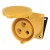 323-4 32A 2P E 3 pin 110-130V IP44 single phase splashproof industrial flush mounting socket