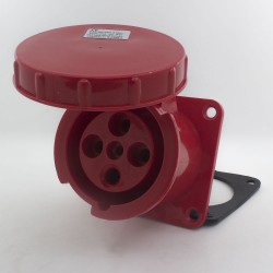 334 63A 3P E 4 pin 380-415V IP67 three phase watertight industrial flush mounting socket