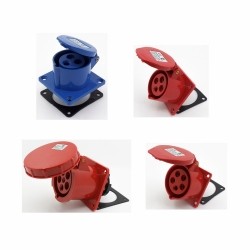 Industrial flush mounting sockets