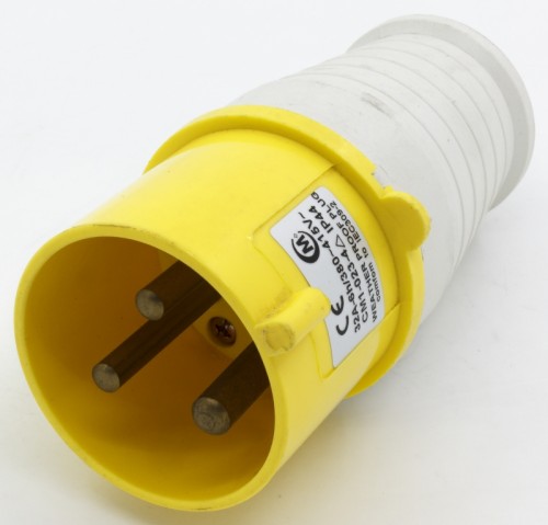 023-4 32A 2P E 3 pin 110V 110-130V IP44 single phase splashproof industrial plug