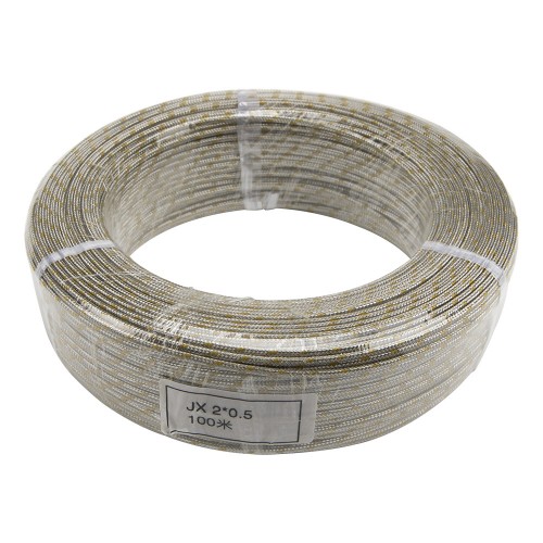 FTARE02 2*1*0.5mm 100m 1 roll J type high temperature resistance metal screening Thermocouple extension compensation wire cable for temperature sensor
