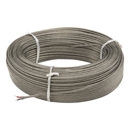 FTARE02 2*1*0.4mm 100m 1 roll K type extension thermocouple compensation wire cable for temperature sensor