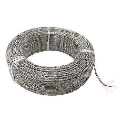 FTARE02 3*7*0.2mm 100m 1 roll PT100 type high temperature resistance metal screening RTD extension compensation wire cable for temperature sensor