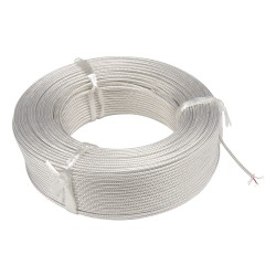 FTARE03-PT100 2*7*0.15mm 100m/1 roll PT100 RTD transparent FEP extension wire compensation wire cable for temperature sensor