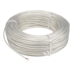 FTARE03-PT100 2*7*0.15mm 100m/1 roll PT100 RTD transparent PTFE extension wire compensation wire cable for temperature sensor