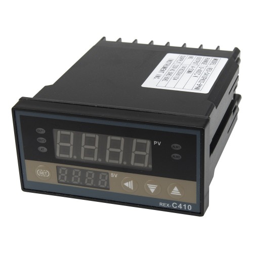 REX-C410 96*48mm AC 220V 4-20mA main output 1 alarm contact output and thermocouple or RTD input horizontal digital pid temperature controller