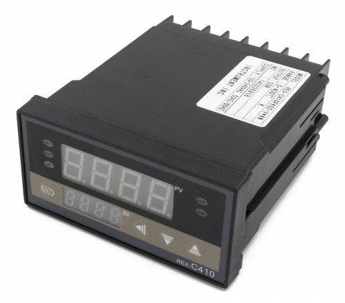 REX-C410 96*48mm AC 220V SSR main output 1 alarm contact output and thermocouple or RTD input horizontal digital pid temperature controller