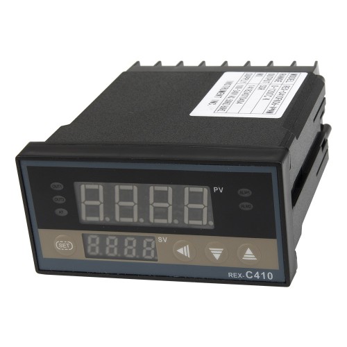 REX-C410 96*48mm AC 100-240V SSR main output 1 alarm contact output and thermocouple or RTD input 0-1200℃ horizontal digital pid temperature controller