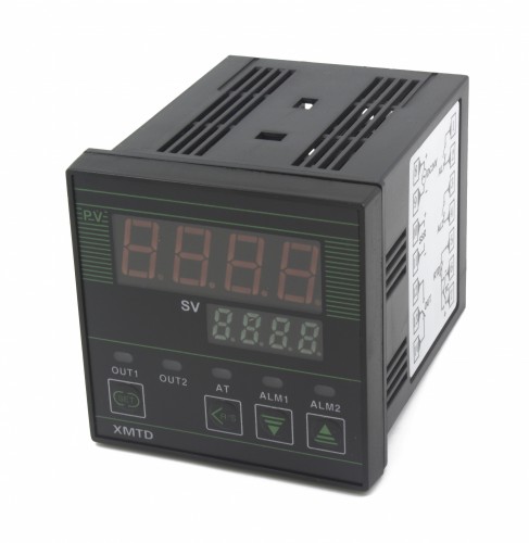 XMTD-7411 72*72mm 24VDC electromagnetic relay+SSR main output 1 alarm contact output and thermocouple or RTD input digital temperature controller