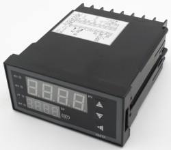 XMTF-818P ramp soak 96*48mm 85-242VAC relay main output 1 alarm contact output and thermocouple or RTD input horizontal digital temperature controller