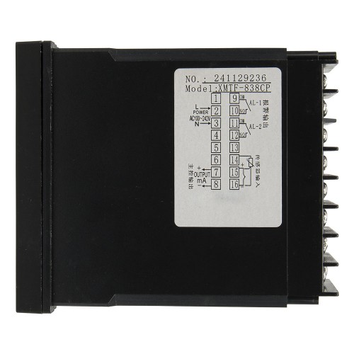 XMTF-838CP ramp soak 96*48mm 85-242VAC 0-22mA main output 2 alarm contact outputs and thermocouple or RTD input horizontal digital temperature controller