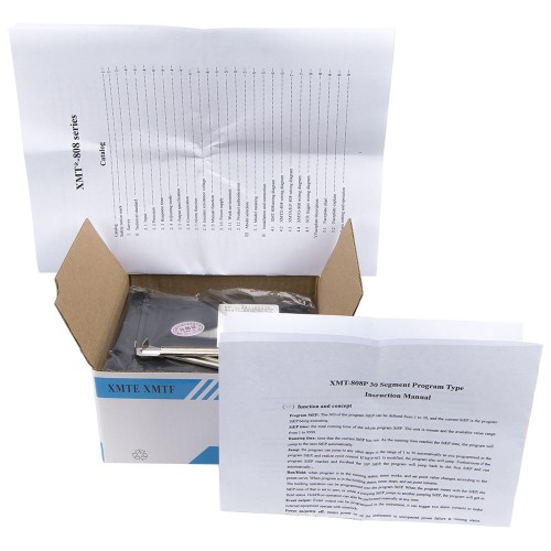 XMTF-838P ramp soak 96*48mm 85-242VAC relay main output 2 alarm contact outputs and thermocouple or RTD input horizontal digital temperature controller