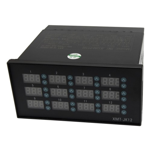 XMT-JK1202-PT100 160*80mm AC 85-242V 12 SSR main outputs and 12 PT100 thermocouple inputs digital temperature controller