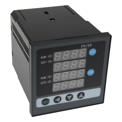 XMTA-JK218GK 96*96mm AC 85-242V 2 SSR main outputs 2 alarm contact outputs 2 RS485 outputs and 2 thermocouple or RTD inputs digital temperature controller