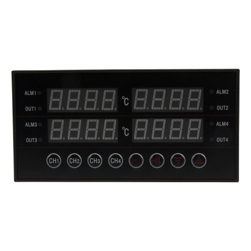 XMT-JK418K 160*80mm AC 85-242V 4 relay main outputs 4 alarm contact outputs 4 RS485 outputs and 4 thermocouple or RTD inputs digital temperature controller