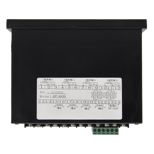 XMT-JK418G 160*80mm AC 85-242V 4 SSR main outputs 4 alarm contact outputs and 4 thermocouple or RTD inputs digital temperature controller