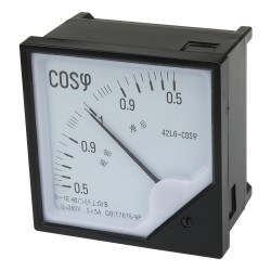 42L6 120*120mm 0.5(lagging)~1~0.5(leading) 380V 5A pointer AC analog three phase power factor meter