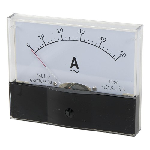 44L1-A50/5 100*80mm current transformer type 50/5A pointer AC ammeter 6L2 series analog AMP meter 100x80 mm size