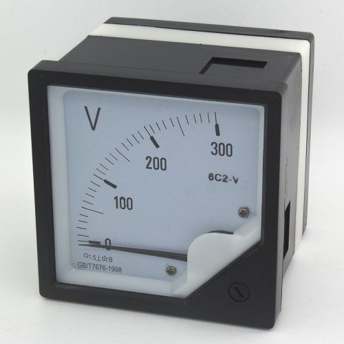 6C2-V300 80*80mm 300V pointer DC voltmeter 6C2 series analog volt meter 80x80 mm size