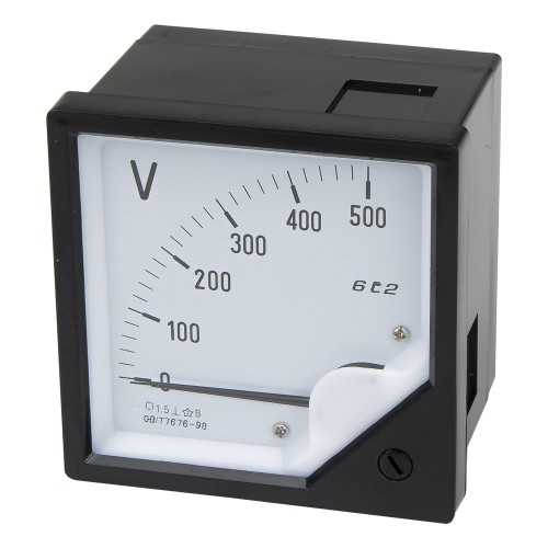 6C2-V500 80*80mm 500V pointer DC voltmeter 6C2 series analog volt meter 80x80 mm size