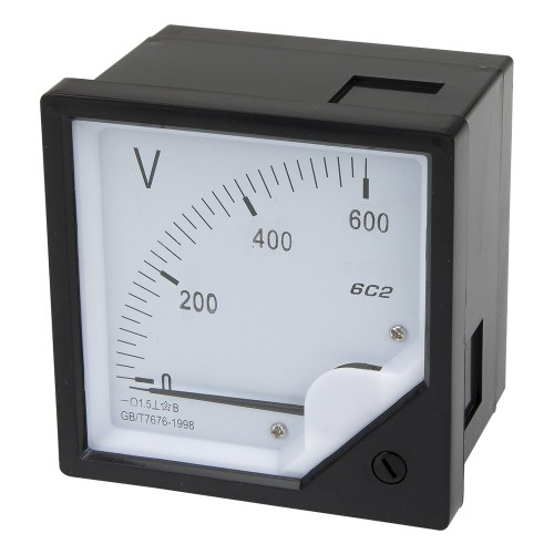6C2-V600 80*80mm 600V pointer DC voltmeter 6C2 series analog volt meter 80x80 mm size
