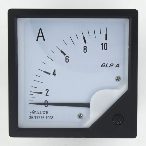 6L2-A10 80*80mm 10A pointer AC ammeter 6L2 series analog AMP meter 80x80 mm size