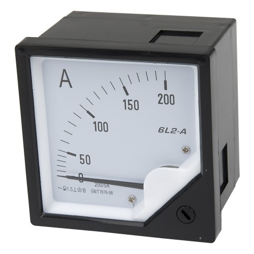 6L2-A200/5 80*80mm current transformer type 200/5A pointer AC ammeter 6L2 series analog AMP meter 80x80 mm size