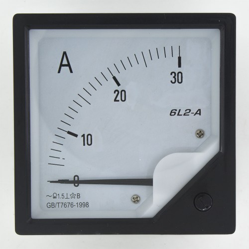 6L2-A30 80*80mm 30A pointer AC ammeter 6L2 series analog AMP meter 80x80 mm size