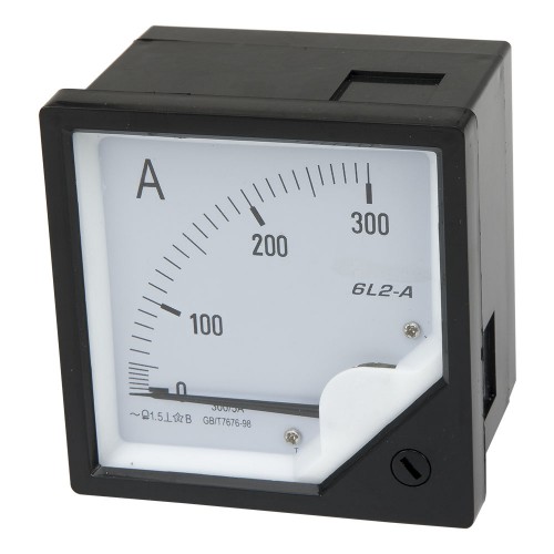 6L2-A300/5 80*80mm current transformer type 300/5A pointer AC ammeter 6L2 series analog AMP meter 80x80 mm size