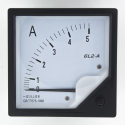 6L2-A5 80*80mm 5A pointer AC ammeter 6L2 series analog AMP meter 80x80 mm size