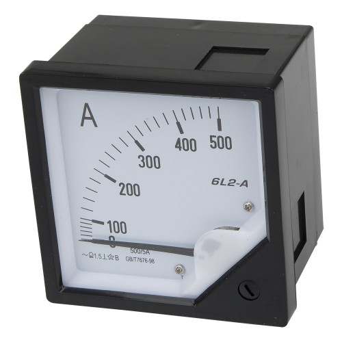 6L2-A500/5 80*80mm current transformer type 500/5A pointer AC ammeter 6L2 series analog AMP meter 80x80 mm size