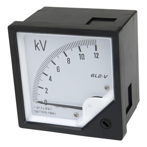6L2-V10K/100 72*72mm 10000/100V 10K/100V 80*80mm pointer AC voltmeter 6L2 series analog volt meter 80x80 mm size