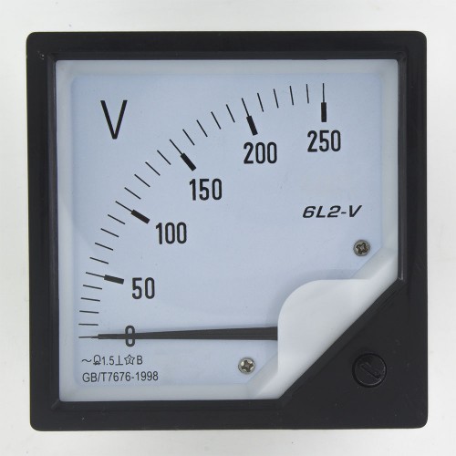 6L2-V250 80*80mm 250V pointer AC voltmeter 6L2 series analog volt meter 80x80 mm size