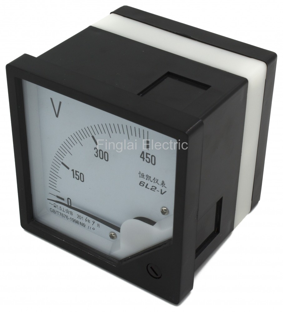 6L2-V450 80*80mm 450V pointer AC voltmeter 6L2 series analog