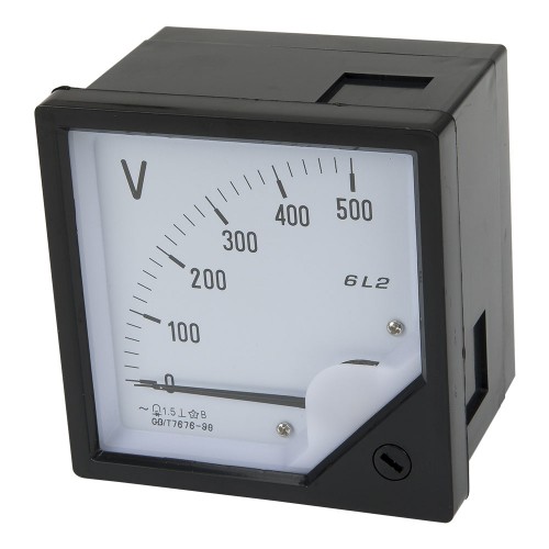 6L2-V500 80*80mm 500V pointer AC voltmeter 6L2 series analog volt meter 80x80 mm size