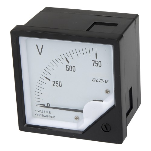 6L2-V750 80*80mm 750V pointer AC voltmeter 6L2 series analog volt meter 80x80 mm size