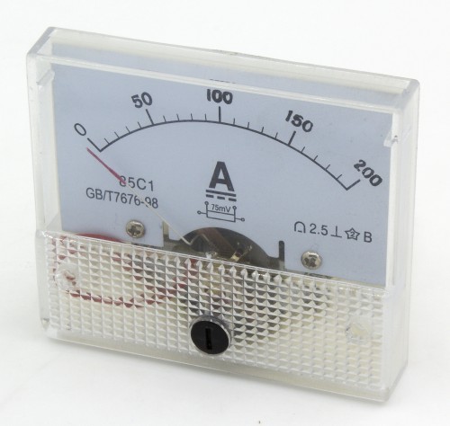 85C1-A200/75 64*56mm 200A/75mV pointer DC analog ammeter 85C1 series analog AMP meter 64x56 mm size